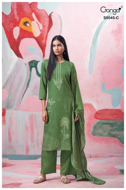 Ganga cressa 5045 wholesale ladies dress material suppliers in mumbai